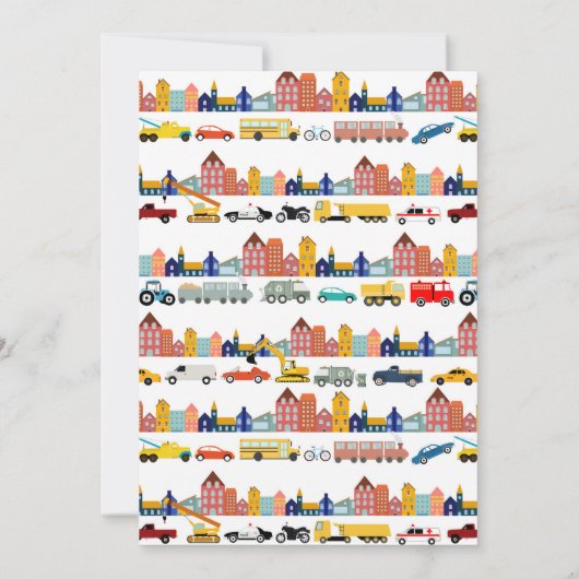 City Transportation Vehicles Truck Third Birthday (裏面)