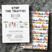 City Transportation Vehicles Truck Third Birthday