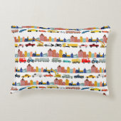 City Transportation Vehicles Trucks Cars Kids アクセントクッション (裏面)