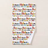 City Transportation Vehicles Trucks Cars Kids バスタオルセット (ハンドタオル)