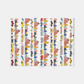 City Transportation Vehicles Trucks Cars Kids フリースブランケット (正面(横))