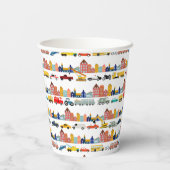 City Transportation Vehicles Trucks Cars Kids 紙コップ (裏面)