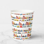 City Transportation Vehicles Trucks Cars Kids 紙コップ (右)