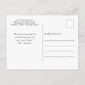 City We've Moved -  New Address Watercolor Door  案内ポストカード (裏面)