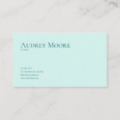 City White Rose Floral and Sunny Mountain Valley 名刺 (裏面)