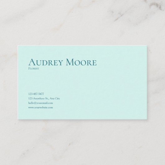 City White Rose Floral and Sunny Mountain Valley 名刺 (裏面)