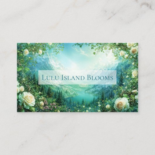 City White Rose Floral and Sunny Mountain Valley 名刺 (正面)