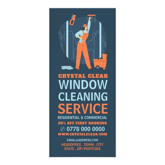 City Windows, Window Cleaning Service価格表 ラックカード (正面)