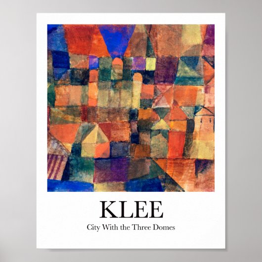 City With the Three Domes by Paul Klee ポスター (正面)