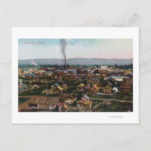 CityFairbanks, AKの空中表示 ポストカード (正面)
