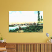 CityFairbanks, AKの表示 キャンバスプリント (インサイチュ (リビング))