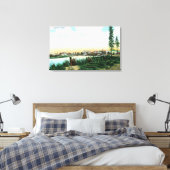 CityFairbanks, AKの表示 キャンバスプリント (インサイチュ (寝室))