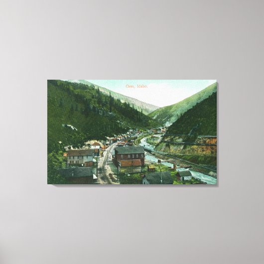 CityGemの上空表示、ID キャンバスプリント (正面)