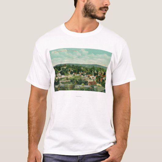 CityPaso Robles、カリフォルニアの空中写真 Tシャツ (正面)