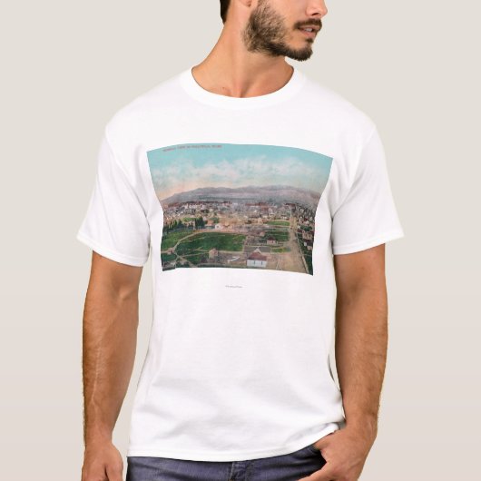 CityPocatelloの空中写真、ID Tシャツ (正面)