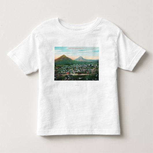 CitySan Luis Obispo、カリフォルニアの空中写真 トドラーTシャツ (正面)
