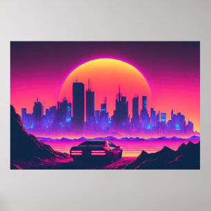 Cityscapeクルーザー：夕焼けを追う ポスター
