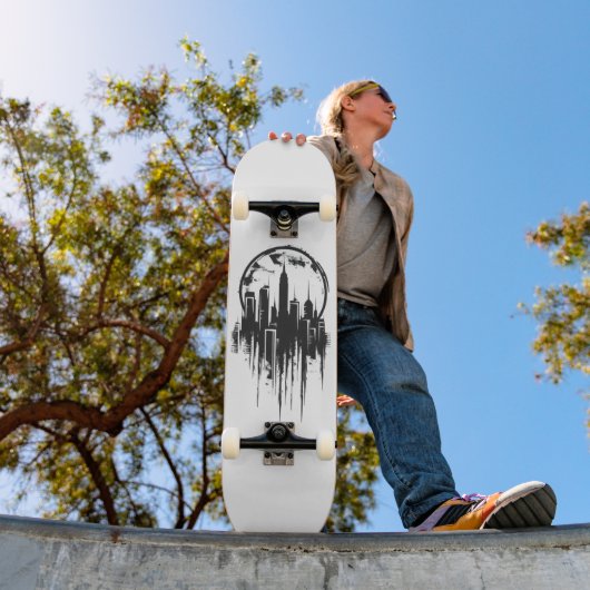 Cityscapeモノクロロゴ スケートボード (室外1)