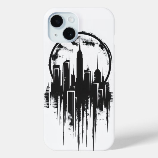 Cityscapeモノクロロゴ Case-Mate iPhoneケース (裏面)