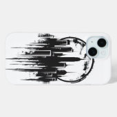 Cityscapeモノクロロゴ Case-Mate iPhoneケース (裏面 (横))