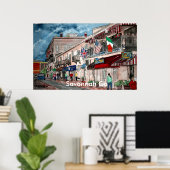 Cityscape architecture historical art, Savannah Ga ポスター (ホームオフィス)