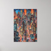 Cityscape At Night Canvas Print キャンバスプリント (正面)