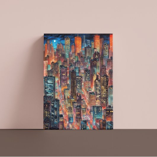 Cityscape At Night Canvas Print キャンバスプリント