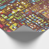 Cityscape hand drawn illustrationart,street,city,s ラッピングペーパー (角)