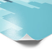 Cityscape Pixel Art – アーバンモダンスカイラインデザイン フォトプリント (角)