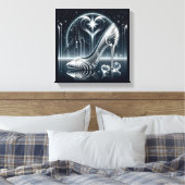 CityScape、Stillettos、Diamonds キャンバスプリント (インサイチュ (寝室))