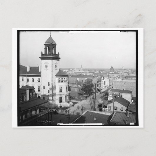 Cityscape View of Jacksonville, FL 1904ヴィンテージ ポストカード (正面)