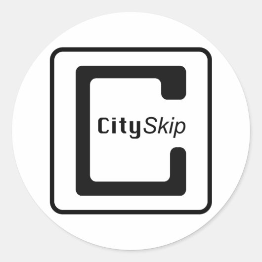 CitySkipラウンドステッカー ラウンドシール (正面)