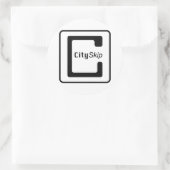CitySkipラウンドステッカー ラウンドシール (バッグ)