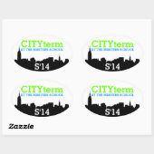 CITYterm S'14ステッカー 楕円形シール (シート)