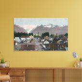 CityValdez, AKの空中夏の眺め キャンバスプリント (インサイチュ (リビング))