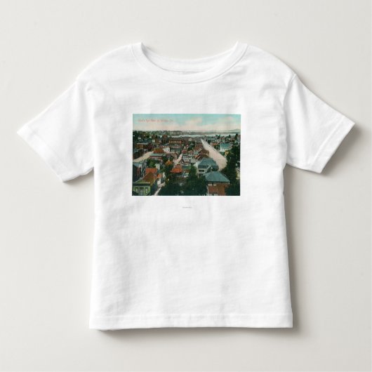 CityVallejoの空中写真、カリフォルニア トドラーTシャツ (正面)