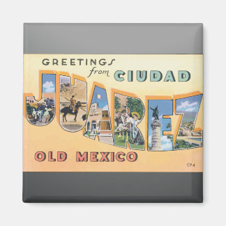 Ciudad Juarez Old Mexicoからの挨拶，ヴィンテージ マグネット