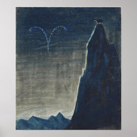 Ciurlionis – 太陽が牡羊座を通過1906 ポスター (正面)
