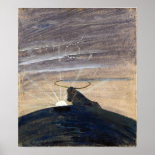 Ciurlionis – 太陽がTaurus 1906を通過 ポスター