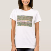 Civのモンペリエ、ツアー、ポワティエの地図 Tシャツ (正面)