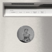 Cival War Era Tinタイプ未知の女性の写真 マグネット (インサイチュ (食洗機))