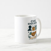 Civic Education Matters  コーヒーマグカップ (正面右)