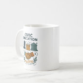 Civic Education Matters  コーヒーマグカップ (正面左)