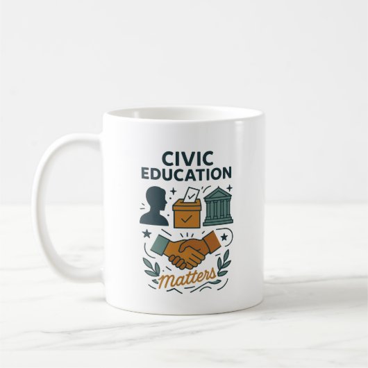 Civic Education Matters  コーヒーマグカップ (左)