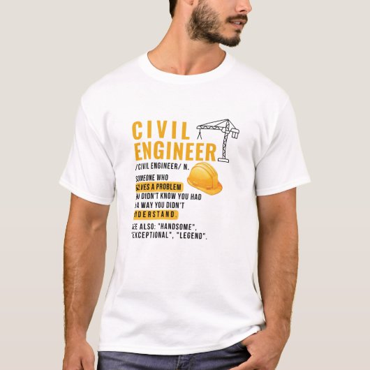 Civilエンジニア定義Tシャツ Tシャツ (正面)