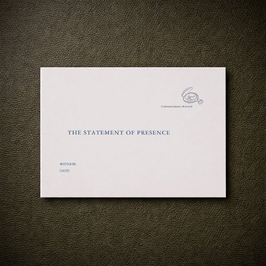 Civil Ceremony Courthouse Wedding Witness エンクロージャーカード