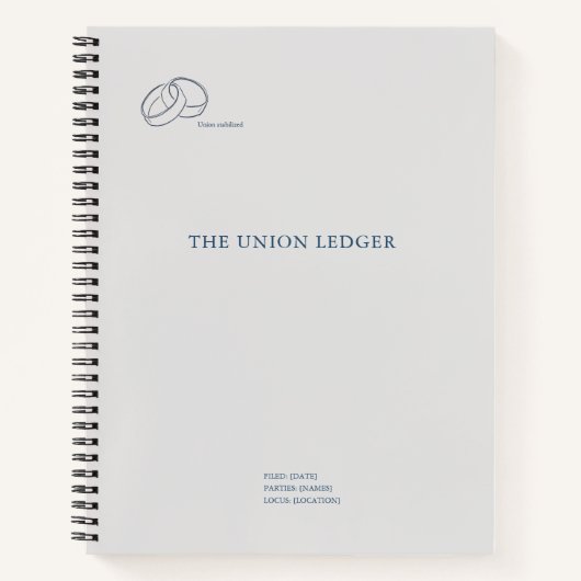 Civil Ceremony Journal Notebook–Registry Wedding ノートブック (正面)