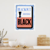 Civil Defense Blackout 1942 WPA ポスター (キッチン)