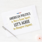 Civil Discourse Politics Not a Team Sport T-Shirt  長方形シール (封筒)