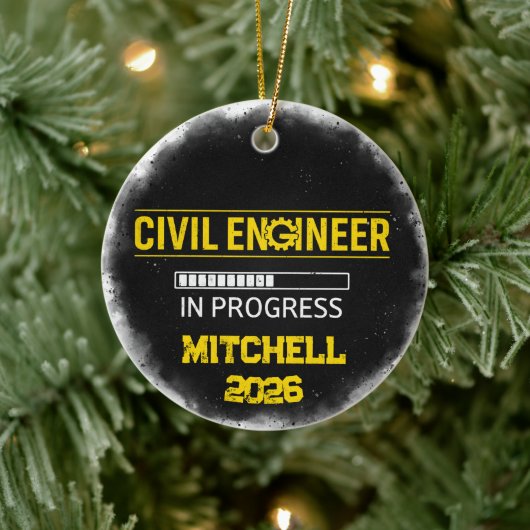 Civil Engineer In Progress セラミックオーナメント (ツリー)